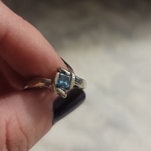 Blue Diamond Ring
